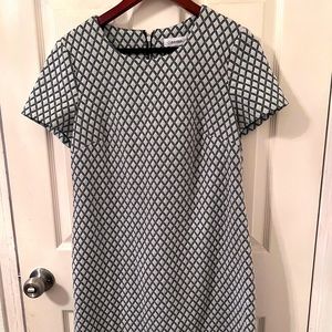 Calvin Klein black and white dress